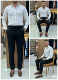 PRDA MILANO STRAIGHT-FIT LUXURY JAPANIS FORMAL TROUSERS