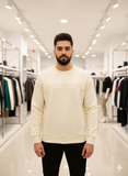 A-X OFF-WHITE SWEATSHIRT CREW NECK  PREMIUM COTTON BLEND FULL SLEEVE T-SHIRT