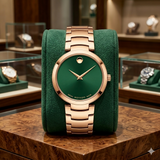Movado Museum Classic Rose Gold-Tone Green Dial ladies Watch