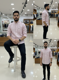 LCST STRIPES LINEN BUTTON-DOWN IN PINK AND WHITE SHIRT
