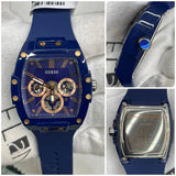 Guess Phoenix Men's Blue & Gold-Tone Multi-Function og Watch