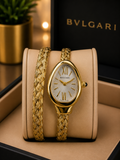 Bulgari Serpenti Tubogas-Style Woven Bracelet type ladies watch