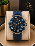 Gc Swiss Made Men’s Blue Chronograph Watch – Blue Silicon Strap | 10 ATM Water Resistant original Watch