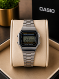 Casio A168 Digital Watch – Stainless Steel | Electro Luminescence Illuminator Watch