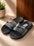 Nike transprent Black Textured Comfort Slides