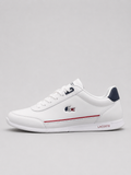 Lacoste Men’s Lerond Leather Sneakers – White / Navy / Red sneakers