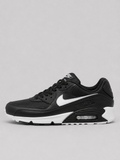 NKE AIR MAX 90 IN BLACK WITH WHITE SWOOSH SNEAKERS