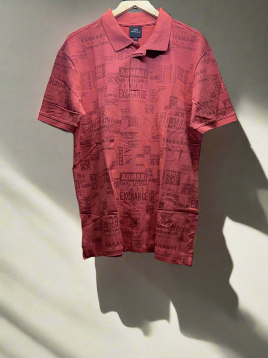 A-X PRINTED POLO T-SHIRT