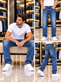 PRS STRAIGHT FIT WASHED STRETCH JEANS