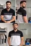 C-K TIPPED PIQUÉ – BURGUNDY POLO T-SHIRT