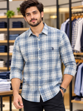 USP A REGULAR FIT PLAID CHECK CASUAL OG SHIRT