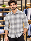 USP A REGULAR FIT OMBRÉ SHADOW CHECK CASUAL OG SHIRT
