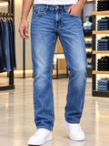 USP A REGULAR FIT VINTAGE STONE WASH BLUE JEANS