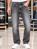 USP ASSN REGULAR FIT ACID WASH GREY JEANS