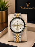 Maserati Two-Tone Gold & Silver Chronograph metal strap original Watch