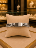 AP Classic Silver Braided Chain Bracelet