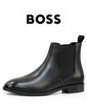 BOSS Men's Black Leather Chelsea Boots