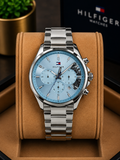 Tommy Hilfiger 44mm Stainless Steel Chronograph metal strap watch