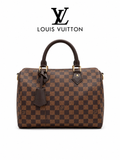 L-V  BROWN DAMIER CHECKERED SATCHEL TOTE LADIES BAG