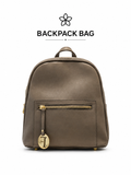 FASHION  SLEEK TAUPE PEBBLED LEATHER BACKPACK LADIES BACK PACK