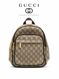 GUC GLITTERING GOLD & BEIGE MONOGRAM  LADIES BACK PACK
