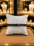 Obsidian Link Curb Bracelet