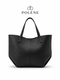 Polène Premium Black Structured Tote Bag