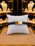 Heritage Gold-Accented Leather Bracelet