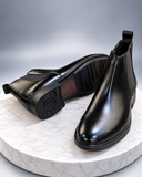 Zara Men’s Black Leather Chelsea Boots
