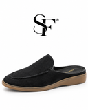 SF Mules  Casual Suede-Style Slip-On Mules LOAFERS