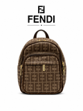 FNDI BROWN ZUCCA-STYLE MONOGRAM  LADIES BACK PACK