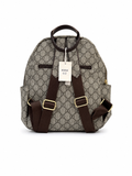 GUC GLITTERING GOLD & BEIGE MONOGRAM  LADIES BACK PACK