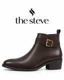 THE STEVE Urban Minimalist: Smooth Pointed-Toe Ankle Boots