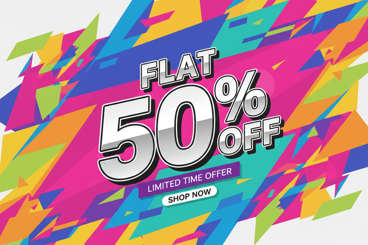 FLAT 50% OFF 