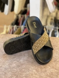 Dior Oblique Black and Beige Criss-Cross Men’s Slides