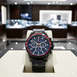 TOMY HLFGR CHRONO METAL STRAP WATCH