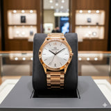 C-K BASIC ROSEGOLD METAL STRAP WATCH