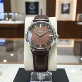 SEIK BROWN DIAL LEATHER STRAP WATCH