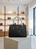 VALENDNE Noir Multi-Texture Satchel  SLING  BAG