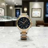 LONGNS DUAL TONE METAL STRAP WATCH