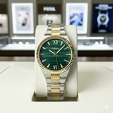 FOSSIL GREEN DIAL DUAL TONE LADIES OG WATCH
