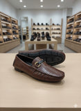 FRGMO CROCO FABRIC LOAFERS