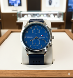 TOMY HLFGR LEATHER WATCH