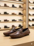 FRGMO CROCO FABRIC LOAFERS