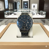 IWC BLACK DIAL  METAL STRAP WATCH