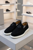 DIO R SUEDE CD LOGO CASUAL LOAFERS