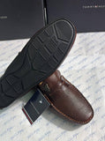 Tommy hilfiger  Premium Brown Micro-Textured Penny Loafers
