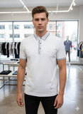 D-G IMPORTED STYLE WHITE TIPPED POLO SHIRT