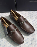 Tommy hilfiger Premium Coffee Brown Leather Horsebit Loafers