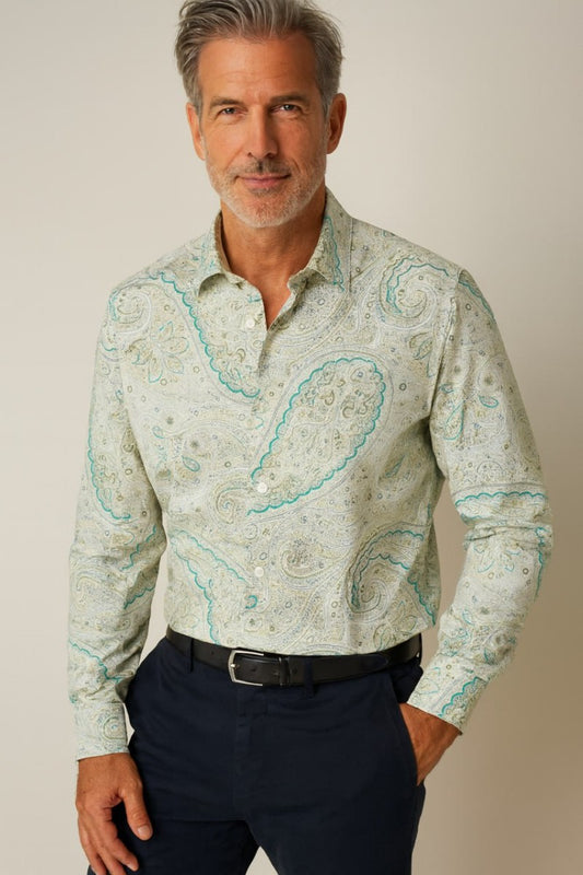R/R BEIGE PRINTED SHIRT